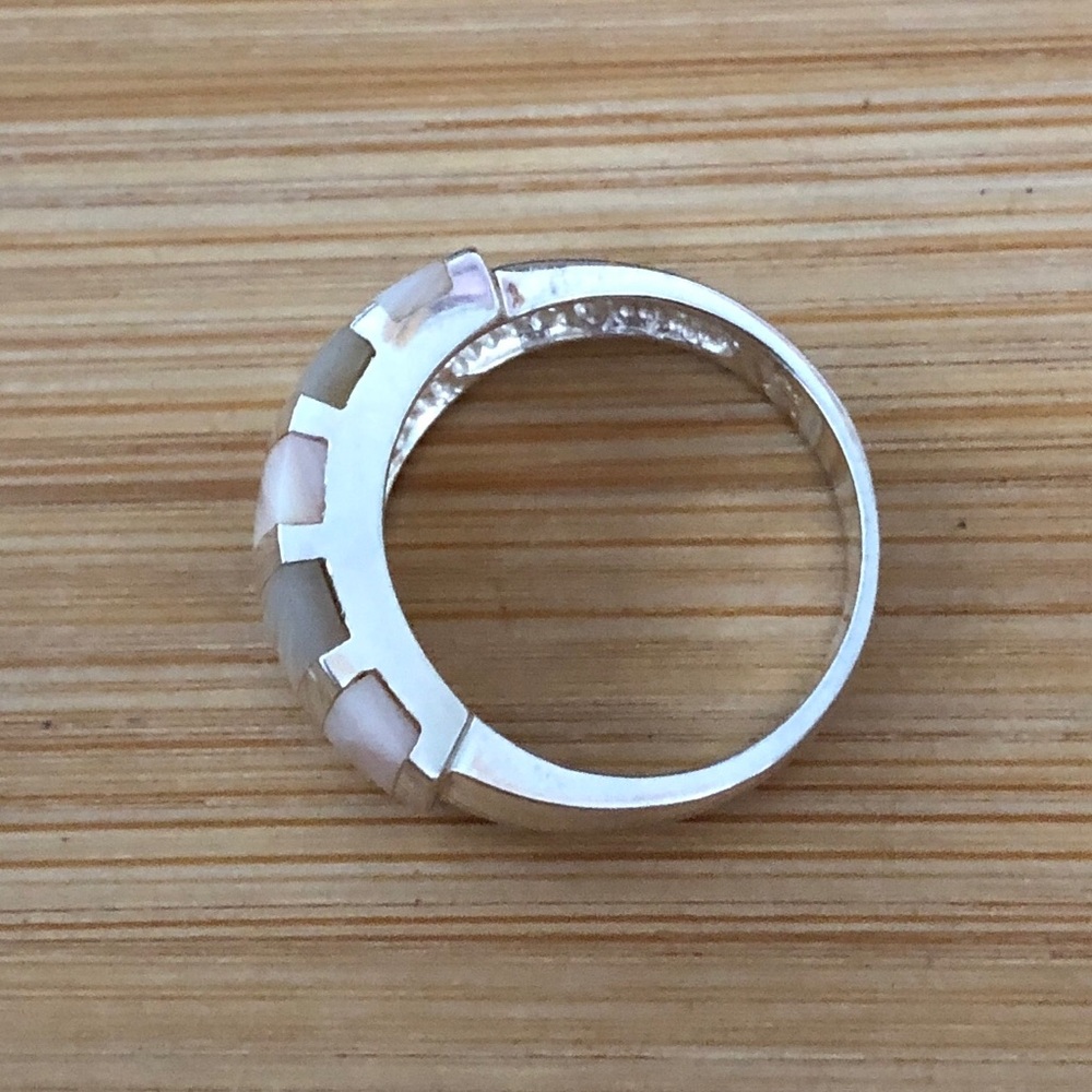 $56 Estate Ring Sterling Silver Marked VVV 925 China Size 10 - Picture 4 of 6